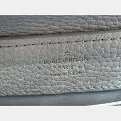 Pre Owned Louis Vuitton Blue Leather Mini Capucines Bag