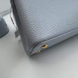 Pre Owned Louis Vuitton Blue Leather Mini Capucines Bag