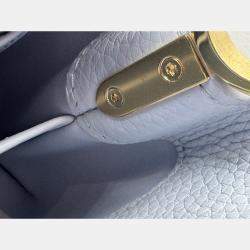 Pre Owned Louis Vuitton Blue Leather Mini Capucines Bag