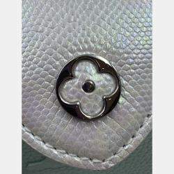 Pre Owned Louis Vuitton Mint Green Leather Mini Capucines Bag