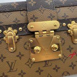 Pre Owned Louis Vuitton Brown Monogram Canvas Petite Malle Bag