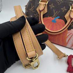 Pre Owned Louis Vuitton x Yayoi Kusama Pumpkin Monogram Speedy Bandouliere 20 Bag 