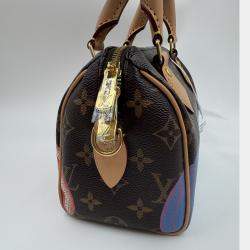 Pre Owned Louis Vuitton x Yayoi Kusama Pumpkin Monogram Speedy Bandouliere 20 Bag 