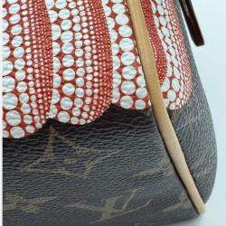 Pre Owned Louis Vuitton x Yayoi Kusama Pumpkin Monogram Speedy Bandouliere 20 Bag 