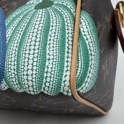 Pre Owned Louis Vuitton x Yayoi Kusama Pumpkin Monogram Speedy Bandouliere 20 Bag 