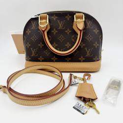 Pre Owned Louis Vuitton Alma Bb Shoulder Handbag Monogram Canvas