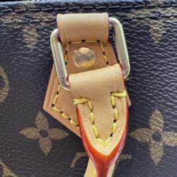 Pre Owned Louis Vuitton Speedy Nano Brown Monogram Canvas Handbag