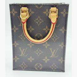 Pre Owned Louis Vuitton Brown Monogram Petit Sac Plat Tote Bag