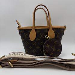 Pre Owned Louis Vuitton Neverfull BB Monogram Canvas Brown/Beige Shoulder Handbag