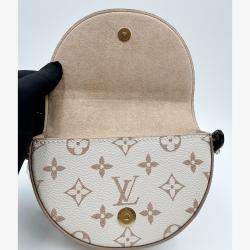 Pre Owned Louis Vuitton Looping beige with black leather