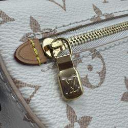 Pre Owned Louis Vuitton Looping beige with black leather