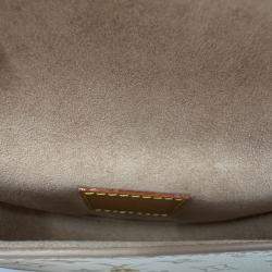 Pre Owned Louis Vuitton Looping beige with black leather