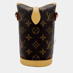 Pre Owned Louis Vuitton Fold Me Pouch Shoulder Bag Monogram Canvas Leather