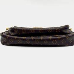 Pre Owned Louis Vuitton Multi Pochette Accessoires Monogram Rose Claire Coated Canvas Leather Bag