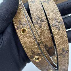 Pre Owned Louis Vuitton Pochette Metis MM Brown Monogram Reverse Crossbody Bag