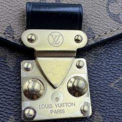 Pre Owned Louis Vuitton Pochette Metis MM Brown Monogram Reverse Crossbody Bag