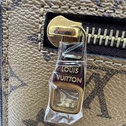 Pre Owned Louis Vuitton Pochette Metis MM Brown Monogram Reverse Crossbody Bag