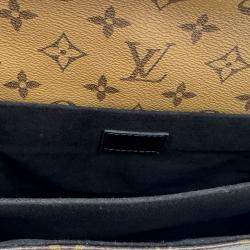 Pre Owned Louis Vuitton Pochette Metis MM Brown Monogram Reverse Crossbody Bag