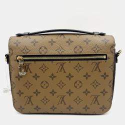 Pre Owned Louis Vuitton Pochette Metis MM Brown Monogram Reverse Crossbody Bag