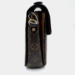 Pre Owned Louis Vuitton Pochette Metis MM Brown Monogram Reverse Crossbody Bag