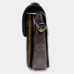 Pre Owned Louis Vuitton Pochette Metis MM Brown Monogram Reverse Crossbody Bag