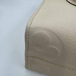 Pre Owned Louis Vuitton Onthego white Monogram Empreinte Leather Size PM