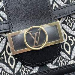 Pre Owned Louis Vuitton Gris Monogram Jacquard Dauphine MM Since 1854 Shoulder Bag