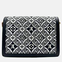 Pre Owned Louis Vuitton Gris Monogram Jacquard Dauphine MM Since 1854 Shoulder Bag