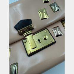 Pre Owned Louis Vuittong LV studded Brown patent leather bag