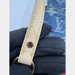 Pre Owned Louis Vuitton LV x MURAKAMI cherry print denim sunset hobo bag