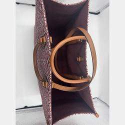 Pre Owned Louis Vuitton Onthego GM Monogram Jacquard Since 1854 Canvas Tote Bag