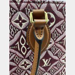 Pre Owned Louis Vuitton Onthego GM Monogram Jacquard Since 1854 Canvas Tote Bag