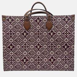 Pre Owned Louis Vuitton Onthego GM Monogram Jacquard Since 1854 Canvas Tote Bag