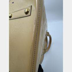 Pre Owned Louis Vuitton LV Alma PM top handle yellow patent leather