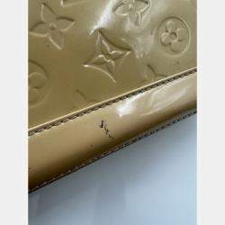 Pre Owned Louis Vuitton LV Alma PM top handle yellow patent leather