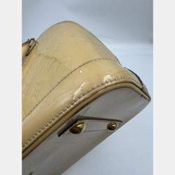 Pre Owned Louis Vuitton LV Alma PM top handle yellow patent leather