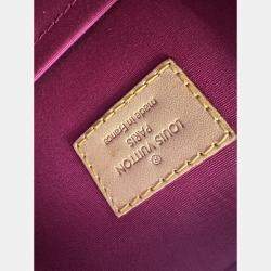 Pre Owned Louis Vuitton LV monogram motana peach red boston top handle