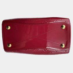 Pre Owned Louis Vuitton LV monogram motana peach red boston top handle