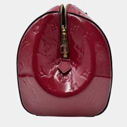 Pre Owned Louis Vuitton LV monogram motana peach red boston top handle