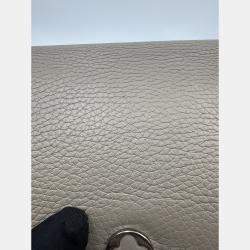 Pre Owned Louis Vuitton grey Leather Capucines MM Bag