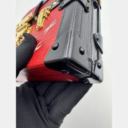 Pre Owned Louis Vuitton red Leather Petite Malle