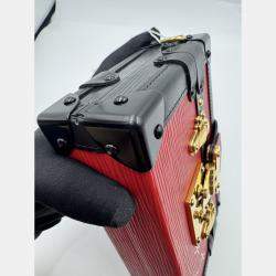 Pre Owned Louis Vuitton red Leather Petite Malle