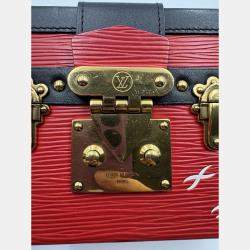 Pre Owned Louis Vuitton red Leather Petite Malle