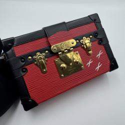 Pre Owned Louis Vuitton red Leather Petite Malle