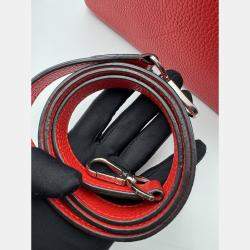 Pre Owned Louis Vuitton Red Leather Capucines BB Bag