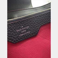 Pre Owned Louis Vuitton Black Taurillon Leather Capucines MM Bag