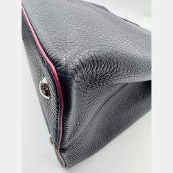 Pre Owned Louis Vuitton Black Taurillon Leather Capucines MM Bag