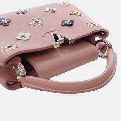 Pre Owned Louis Vuitton Pink Taurillon Mechanical Flowers Capucines BB