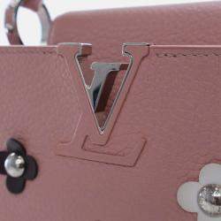 Pre Owned Louis Vuitton Pink Taurillon Mechanical Flowers Capucines BB