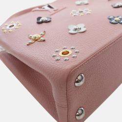 Pre Owned Louis Vuitton Pink Taurillon Mechanical Flowers Capucines BB